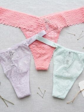 Victoria Secret 3pc Lace Thong Bundle